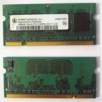 Модуль памяти для ноутбуков 256MB DDR2 SODIMM PC3200 (Иваново)