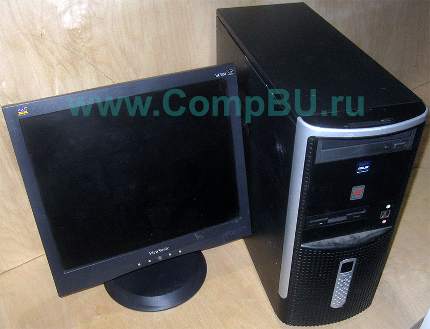 Комплект: одноядерный компьютер Intel Pentium-4 с 1Гб памяти и 17 дюймовый ЖК монитор (Иваново)